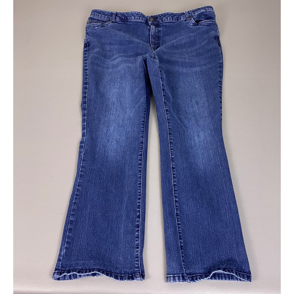 Denim 24/7 Bootcut Jeans Women's Plus Size 22W Blue Medium Wash Stretch